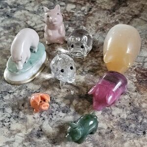 Assorted Miniature Pig Figurines